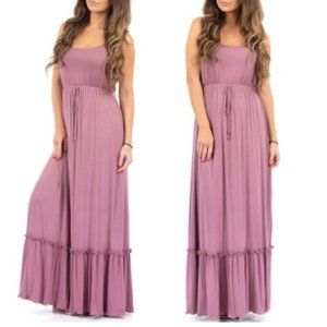 Women's Flowy Maxi Dress with Belt. XL